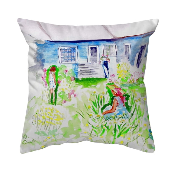 Betsy Drake Front Yard Garden No Cord Pillow 18x18