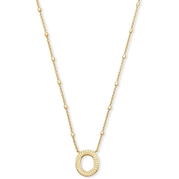 Kendra Scott Letter O Pendant Necklace Gold Metal
