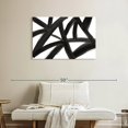 thumbnail image 2 of Elephant Stock Black Roads Abstract Wall Art - Horizontal Canvas Wall Art - Living Room Wall Decor - Abstract Canvas - White And Black Decor By Emily Navas - 36" x 24", 2 of 4