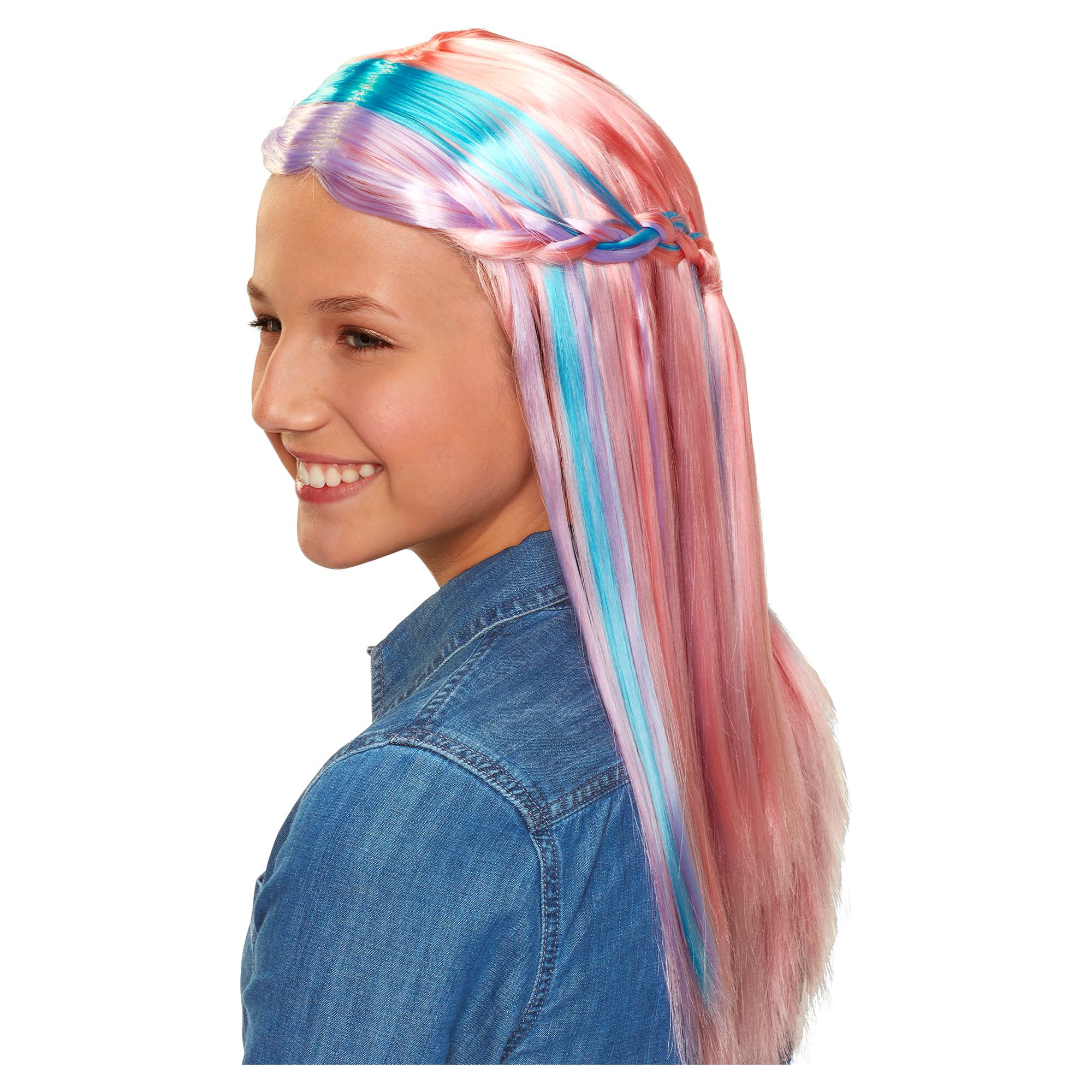 CGH Cute Girls Hairstyles! Wig with Styling Head - Straight Multi-Color Hair - image 3 of 10