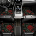 thumbnail image 5 of Balery Roses Pattern 4-Piece Floor Mats, Heavy-Duty Rubber Liners, Anti-Slip Design, All-Season Automotive Protection, Vehicles, Cars, Trucks, and SUVs, 5 of 5