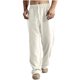 thumbnail image 1 of Pantalones largos para hombre Pantalones de panel de lino de algodón con bolsillo en la cintura elástica casual sólido Pantalones Odeerbi ODB-2, 1 of 9
