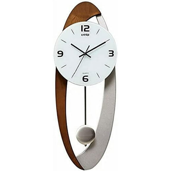 Pendulum Wall Clock Silent Non Ticking Clocks and Wall Clock with Pendulum for Living Room Decor Modern Art Grandfather Clock Wooden Regulator Clock