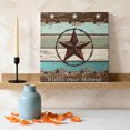 thumbnail image 3 of Ships Next Day Canvas Wall Art 12"x12",Teal Brown Texas Star Vintage Wood Framed Canvas Print Painting,Farmhouse Country Wooden Ready to Hang Small Picture Wall Decor for Kitchen Dining Room Office, 3 of 9