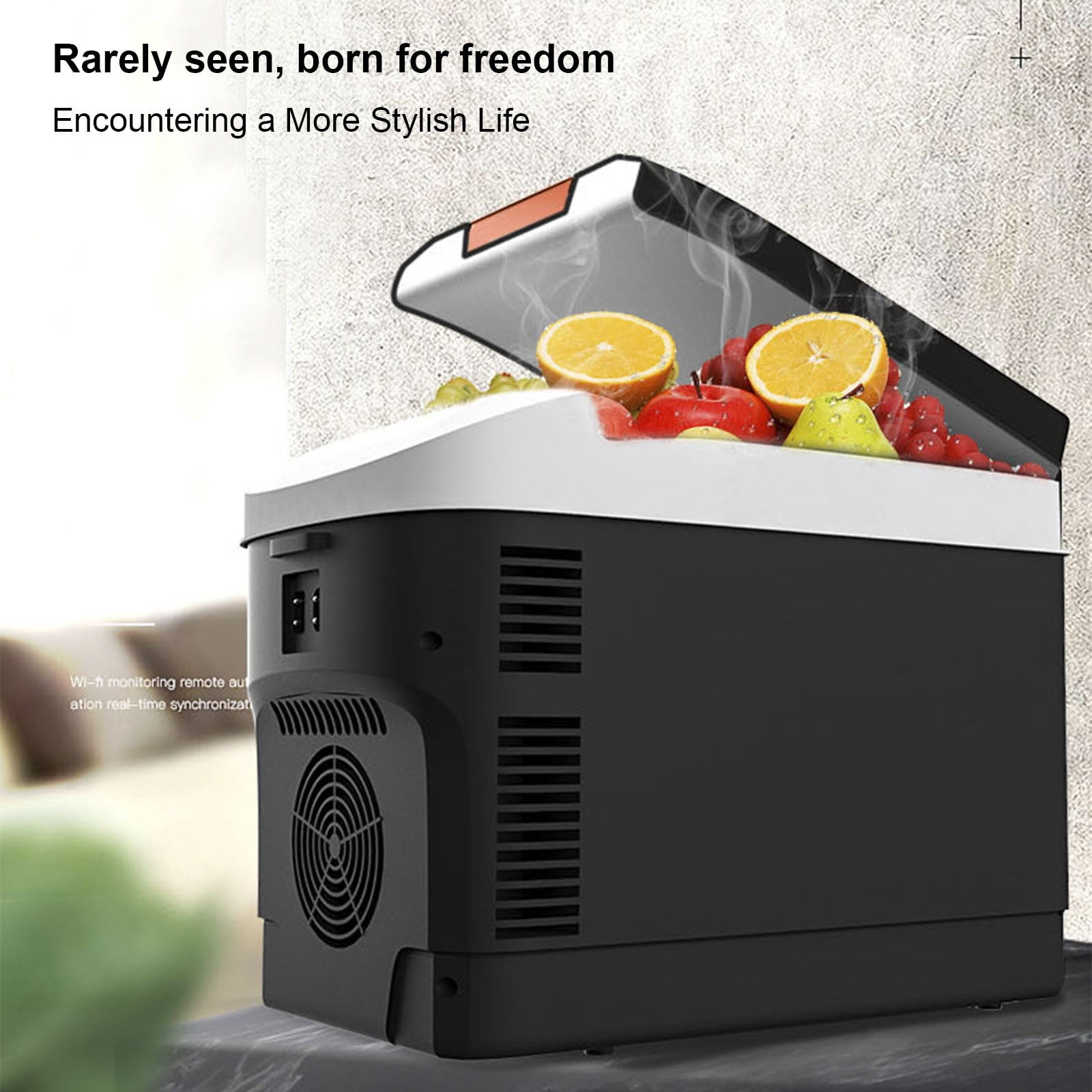 12L Car Refrigerator Cooler Warmer with 12V/220V Dual Power and Quiet Thermoelectric Cooling, Mini Fridge for Drinks Snacks Insulin Cosmetics in Car Home Dorm