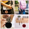 thumbnail image 6 of Pom Pom Keychain, 8cm Faux Rabbit Fur Puff Ball Keychain, Soft Cute Plush Fluffy Ball Key Ring for Women Purse Handbags Backpack Pendant Charm (Light Pink), 6 of 6