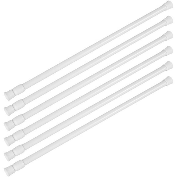 6pcs Window Security Bars Adjustable Window Security Stick with Anti-Slip Rubber Tips Retractable Sliding Door Security Bar Window Safety Bars Window Guards for Children Home (White )