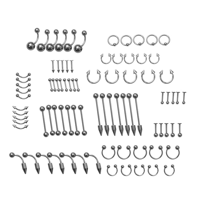 Joyería Mixta de Del Cuerpo Del Del Del Vientre Del Labio de de 85pcs Fernando joyería piercing del cuerpo
