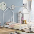thumbnail image 4 of Full Size House Bed Wood Bed, White, 4 of 9