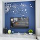 thumbnail image 5 of Pegatinas de Pared con Espejo, Flores de Ratán, Acrílico 3D, para Decoración de Sala de Estar., 5 of 5