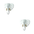 thumbnail image 3 of Maytalsory Animal Head Key Hook Sturdy And Durable Construction Adding Touch Of Whimsy White gold (elephant 2Set, 3 of 6