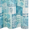 Mainstays Coastal Aqua Fish Printed PEVA Shower Curtain, 70" x 72