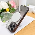 thumbnail image 4 of Magnetic Glitter Case for iPhone 13 Pro Case 6.1 Inch, Clear Plating Love Heart Pattern Design [Compatible with Magsafe Charging] Camera Protection Soft Cover for Women Girls (Black), 4 of 11
