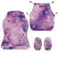 thumbnail image 4 of SCRAWLGOD Tie-Dye Print Violet Pink Print 4 Pieces Gaming Chair Cover, Soft Rotating Chair Slipcovers with Armrest Cover Gaming Reclining Chair Slipcover with Elastic Bottom Desk Chair Seat Protector, 4 of 7