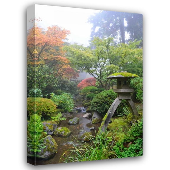 Brian Moore 13x18 Gallery Wrapped Canvas Wall Art Titled - Gardens in the Fog II