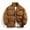 Brown, variant on Men Puffer Jackets Thicken Bubble Jacket Warm Stand Collar Color Block Coat Long Sleeve Zip Up Puff Jacket Outwear Dark Gray M
