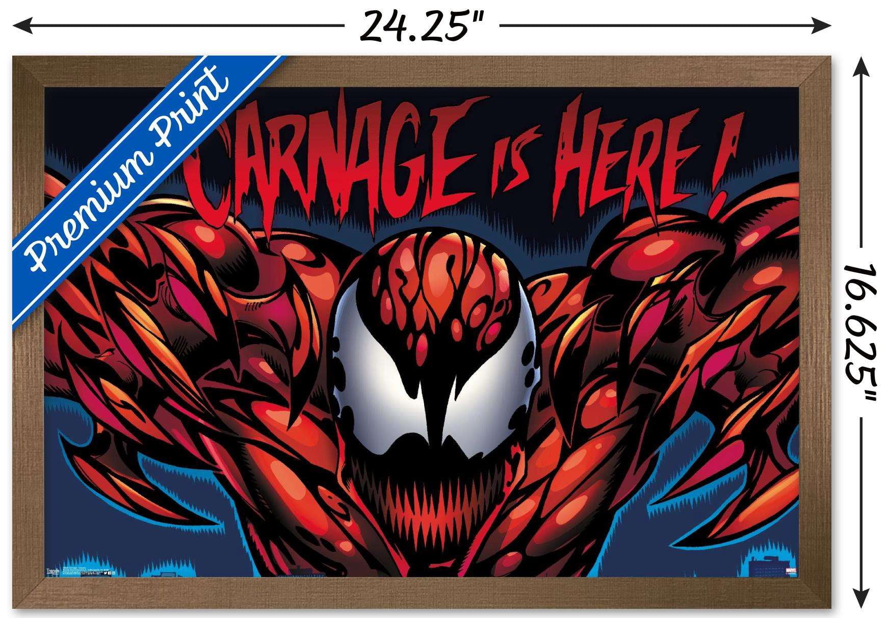 Marvel Comics - Carnage - Classic Wall Poster, 14.725" x 22.375", Framed