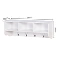 thumbnail image 6 of Tcbosik Wall Mounted Coat Rack Entryway Wooden Storage Shelf with Hooks, White, 6 of 8