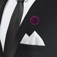 thumbnail image 5 of Uxcell 2Pcs Flower Boutonnieres Pin, Lapel Pin for Men Camellia Flower for Suit Wedding Graduation Anniversary Purple, 5 of 6