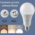 thumbnail image 3 of Bombilla inteligente de 3 colores con memoria, luz E27 B22, potencia Real, 8W-24W, sin luz estroboscópica, 4-20 piezas, AC110V/AC220V, 3 of 4