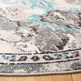 thumbnail image 3 of SAFAVIEH Madison Elinor Traditional Distressed Area Rug, Grey/Light Blue, 6'7" x 6'7" Round, 3 of 8