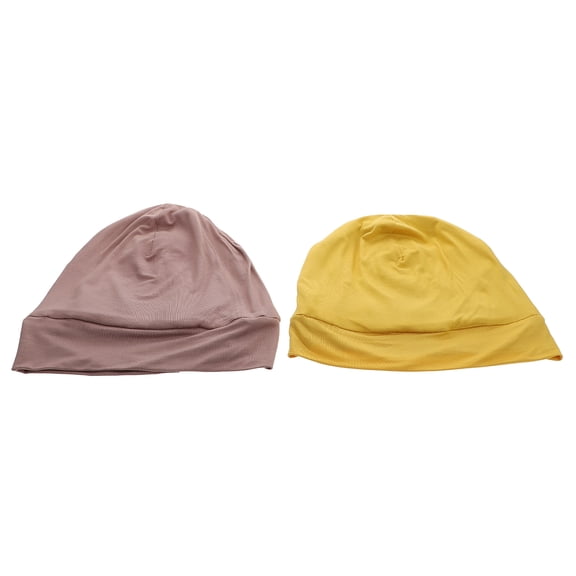 HOOWIFFY 2-Pack Women’s Cotton Chemo Hats Soft Breathable Caps to Keep Pillowcases Clean and Comfortable