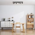 thumbnail image 3 of Shura Black 6-Light Square Ceiling Light with Rotatable Heads, Integrated LED Bulbs, 3000K, 3 of 8