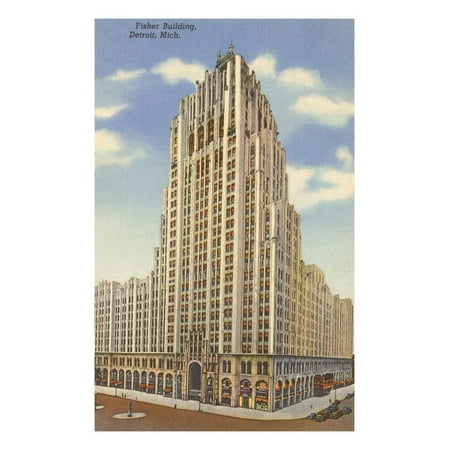 Fisher Building, Detroit, Michigan Print Wall Art (Best Abandoned Buildings Detroit)