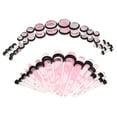 thumbnail image 2 of 32Pcs Ear Gauges Taper with Double O - s 14G - - Pink, 2 of 8