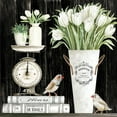 thumbnail image 2 of Jacobs, Cindy 26x26 White Modern Wood Framed Museum Art Print Titled - Tulips and Scales, 2 of 4