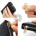 thumbnail image 3 of 16Pcs Zipper Pull Replacement, Zinc Alloy + Spring Steel Detachable Zipper Pull Tabs for Most Sizes of Luggage Clothing Backpacks, Black/Silver/Gold/Brilliant Black, 3 of 7
