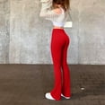 thumbnail image 2 of OQQ Women's 2 piece Yoga pants ribbed seamless sports high-waisted flare leggings., 2 of 7
