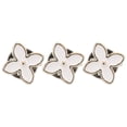 thumbnail image 4 of Botones de broche de camisa para mujer Bling Bling 150 piezas flor blanca plástico metal, 4 of 12