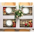 thumbnail image 3 of Placemats Set of 4,Red Apple Wood,Washable Burlap Woven Heat Resistant Placemat for Dinning Table,Farmhouse,Outdoor,18X12 Inch, 3 of 5