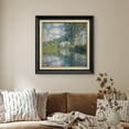 thumbnail image 3 of IDEA4WALL Premium Frame Wall Art Claude Monet Watercolor Forest Lake Reflection Classic Canvas Print Antique Countryside Fine Art Classic Historic Artwork for Home Decor - 26"x26" Black, 3 of 5