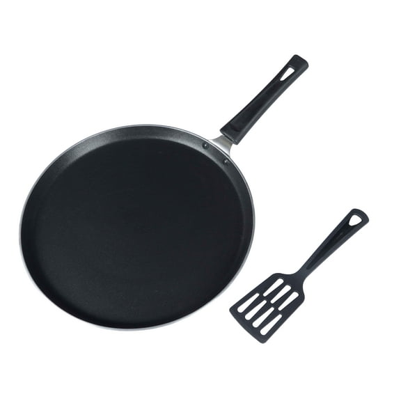 Trifri Non Stick Dosa Tawa RoundWith Turner Non Stick Coating Induction Base Cookware Kitchen Accessories Cooking Tortilla PanCrepe Pan Pancake Dosa Tawa Pan Induction Compatible