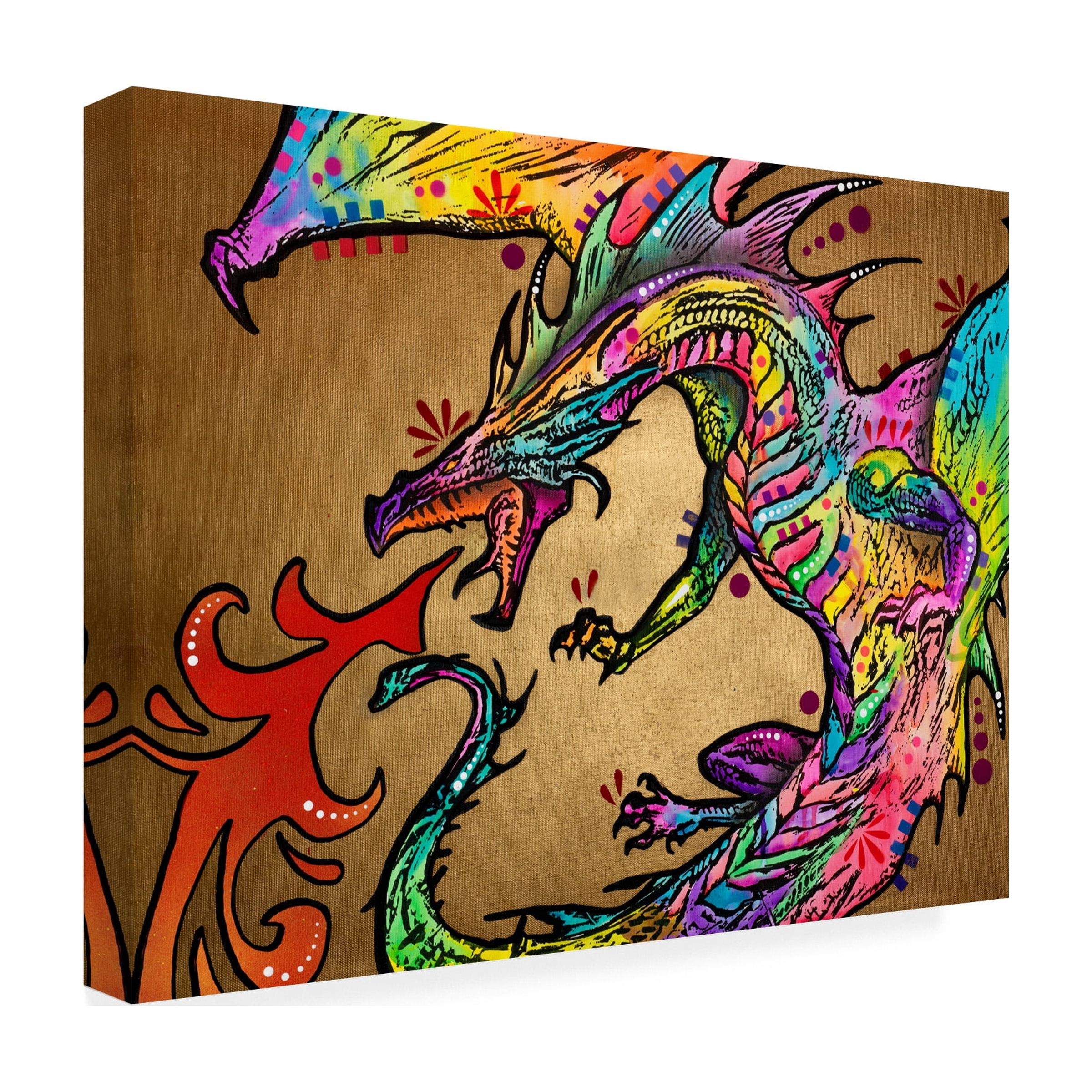 Trademark Fine Art 'Golden Dragon' Canvas Art by Dean Russo