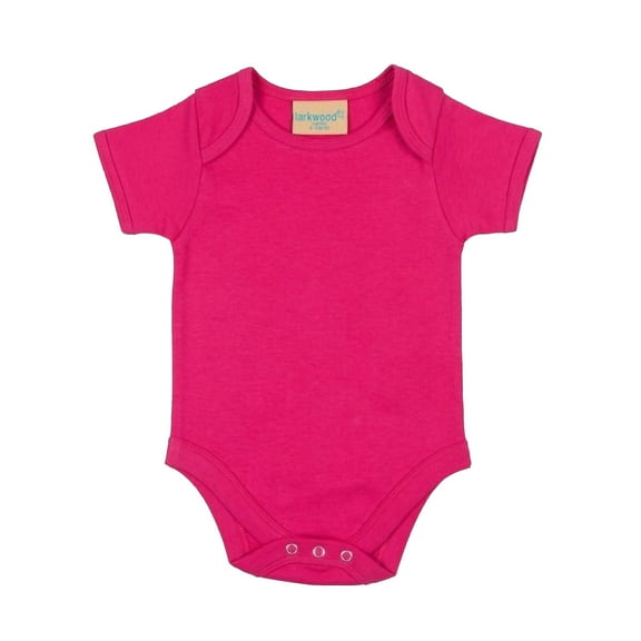 Larkwood Baby Short Sleeved Body Suit With Envelope Neck Opening
