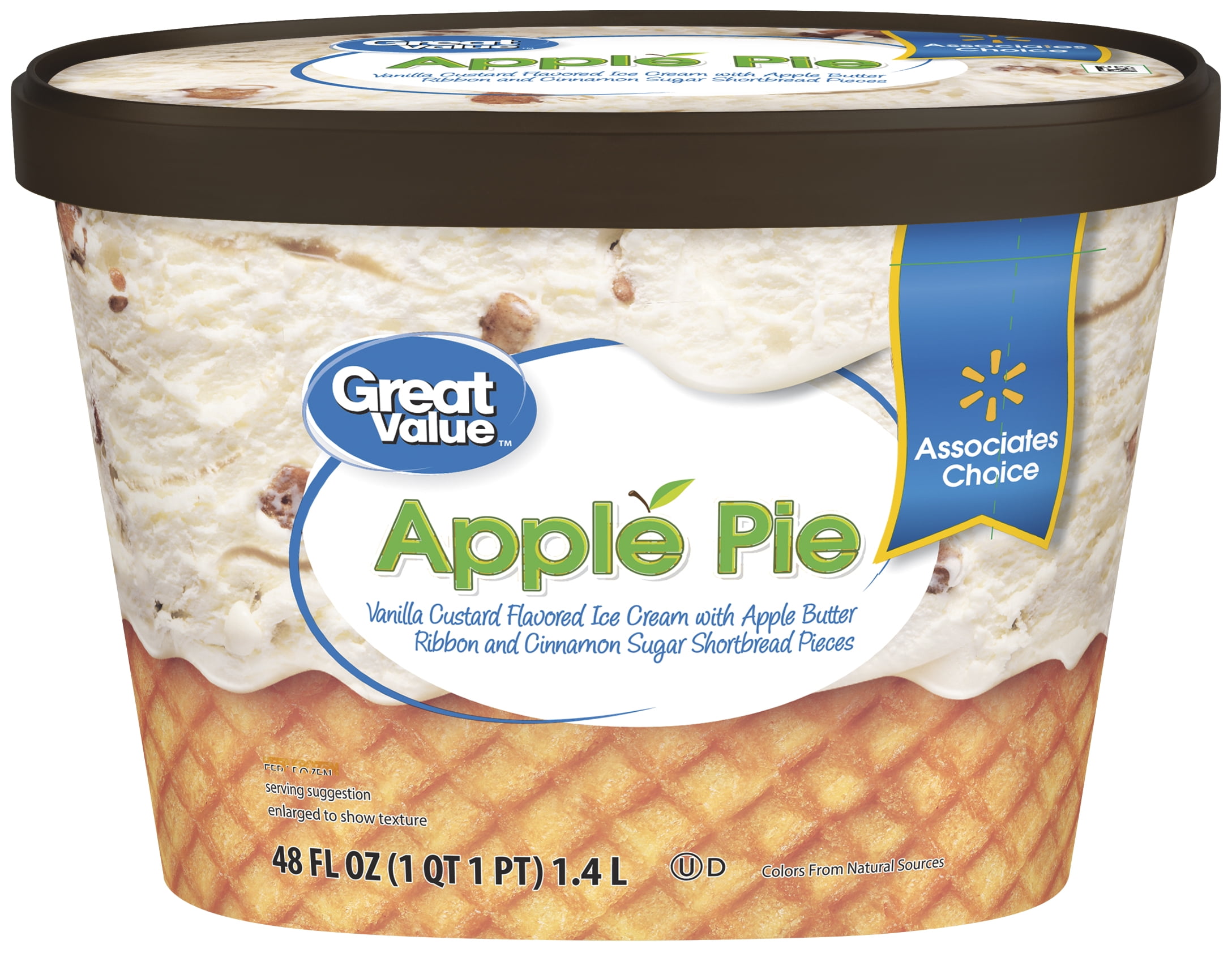 Great Value Apple Pie Ice Cream, 48 fl oz