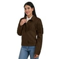 thumbnail image 2 of Women's Wrangler Faux Suede Trucker Jacket With Fringe, 2 of 2