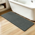 thumbnail image 5 of Subrtex Chenille Bathroom Rugs，Extra Soft and Non Slip Bath Mats Runner，Thick Rubber Backing Washable Shower Bathtub Rugs & Home Decor Accessories (Gray,24"*60"), 5 of 9
