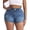 Royal Blue-966, variant on Plus Size Jean Shorts for Curvy Women Stretchy 3.5" Inseam Comfort High Waisted Denim Shorts Dark Blue 20W