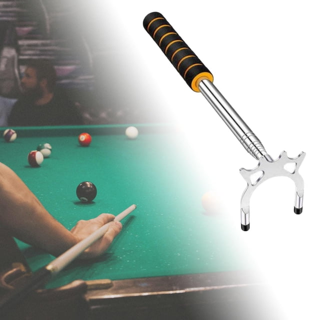 DYNWAVECA Billiards Cue Stick Bridge Snooker Cue Rest, Holder Retractable with Bridge Head Billiards Rod Stick Rack for Game Pool Table High Head