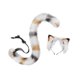 thumbnail image 4 of Conjunto de orejas y cola de gato, regalo de cosplay, diadema decorativa con orejas de animal para rol Negro Naranja Blanco, 4 of 9
