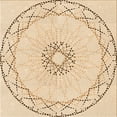 thumbnail image 1 of Ahgly Company Machine Washable Indoor Square Transitional Brown Sand Brown Area Rugs, 8' Square, 1 of 7