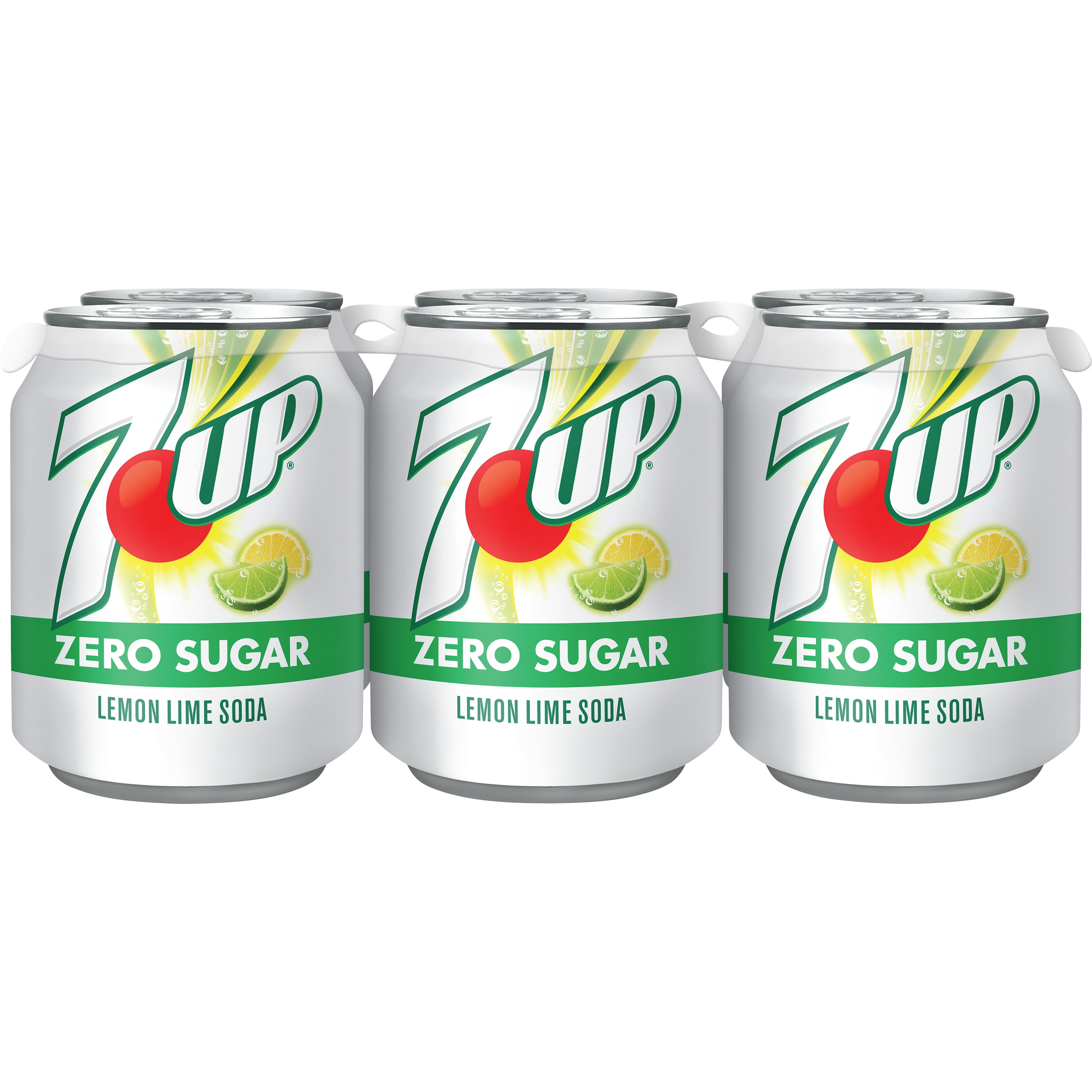 7up zero sugar lemon lime soda 8 fl oz cans 6 pack walmart com