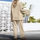 thumbnail image 3 of Puntoco Mujer Moda Casual Color Sólido Cárdigan+Pantalones Conjunto Manga Larga V-Cuello Top/Camisa Conjunto Liquidación Puntoco Puntoco-5058, 3 of 7
