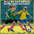thumbnail image 7 of Hengguang 2 Pairs of Kids Shin Guards with Girls Soccer Socks, Protective Soccer Shin Guards Soccer Gear for 6-10 Years Old Girls Boys Children Teens Games Protection Equipment, 7 of 7