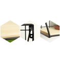 thumbnail image 4 of OUNONA Wall-mounted Shelf Wall Wrought Shelf Solid Wood Black For Kitchen Storage 1Pcs, 4 of 5