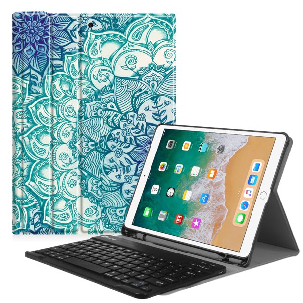Fintie 10 5 Inch Ipad Air 3rd Gen 2019 Ipad Pro 2017 Keyboard Case Cover With Apple Pencil Holder Emerald Illusions